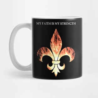 Flaming Fleur de lis Strength! Mug